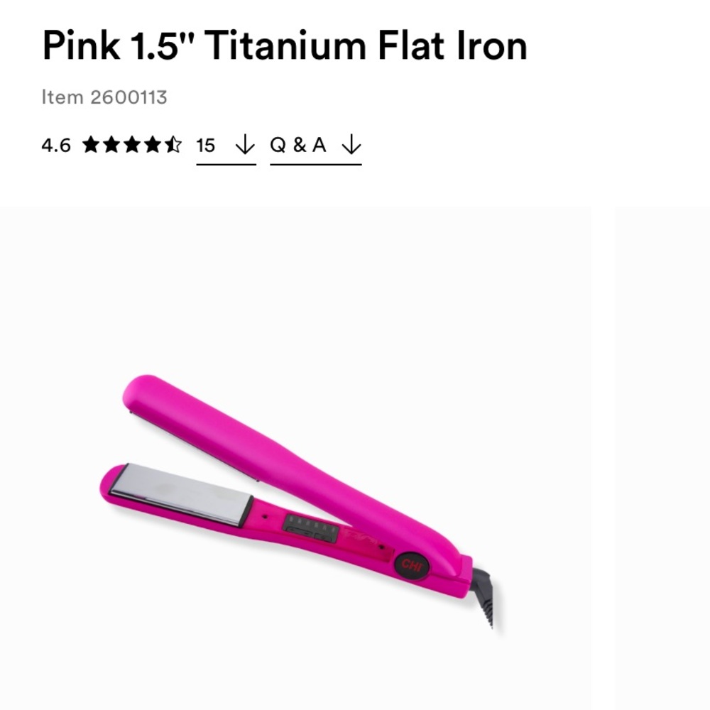 Pink baby bliss hot iron 1.5